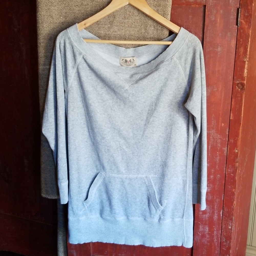 Juicy Couture velour off shoulder shirt- sz M